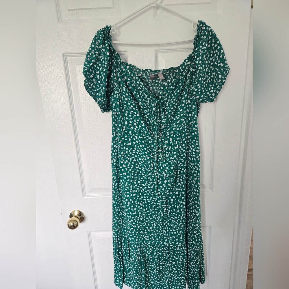 Green Floral Dress